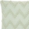 Boho Seafoam Green Textural Chevron Throw Pillow