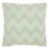 Boho Seafoam Green Textural Chevron Throw Pillow