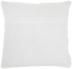 20" White Cotton Blend Throw Pillow