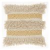 Mustard Diamond Patterned Throw Pillow