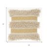 Mustard Diamond Patterned Throw Pillow