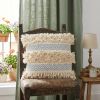 Blue Diamond Patterned Throw Pillow