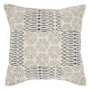 Indigo And Ivory Geometric Throw Pillow