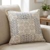 Indigo And Ivory Geometric Throw Pillow