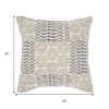 Indigo And Ivory Geometric Throw Pillow