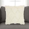 Ivory Textured Lattice Throw Pillow