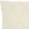 Ivory Textured Lattice Throw Pillow