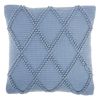 Soft Blue Textured Lattice Throw Pillow