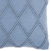Soft Blue Textured Lattice Throw Pillow