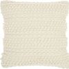 Ivory Textured Dots And Stripes Throw Pillow