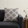 Light Gray Textured Diamonds Throw Pillow