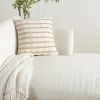 18" Blush Cotton Blend Throw Pillow