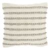 Light Gray And Ivory Textured Stripes Throw Pillow