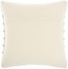 Light Gray And Ivory Textured Stripes Throw Pillow