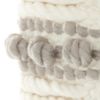 Light Gray And Ivory Textured Stripes Throw Pillow
