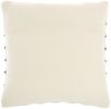 18" Navy Cotton Blend Throw Pillow