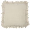 24" Beige Pillow With Ruffled Edges