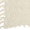 Tassel Detailed White Lumbar Pillow