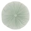 16" X 16" Mint Green Round Velvet Throw Pillow