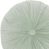 16" X 16" Mint Green Round Velvet Throw Pillow