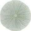 16" X 16" Mint Green Round Velvet Throw Pillow