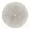 16" X 16" Light Gray Round Velvet Throw Pillow