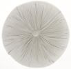 16" X 16" Light Gray Round Velvet Throw Pillow