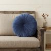 16" X 16" Multicolor Round Velvet Throw Pillow