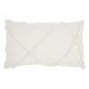 White Abstract  Shaggy Detail Lumbar Pillow