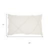 White Abstract  Shaggy Detail Lumbar Pillow