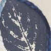 Floral Handcrafted Navy Accent Throw Pillow