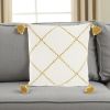 Boho Mustard Cotton Accent Throw Pillow