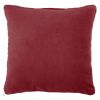 16" X 16" Red Solid Color Velvet Throw Pillow
