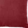 16" X 16" Red Solid Color Velvet Throw Pillow