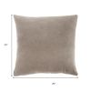 Taupe Soft Velvet Accent Throw Pillow