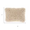 14" X 20" Beige Throw Pillow