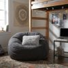 Pale Gray Knubby Plush Lumbar Throw Pillow