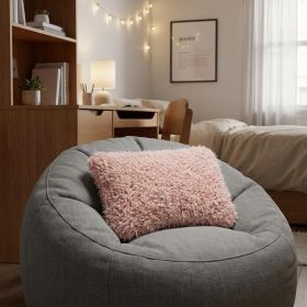 Mauve Knubby Plush Lumbar Throw Pillow