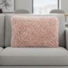Mauve Knubby Plush Lumbar Throw Pillow