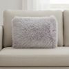 Pale Gray Super Shaggy Throw Pillow
