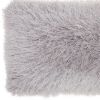 Pale Gray Super Shaggy Throw Pillow