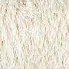 Long Ivory Shag Throw Pillow