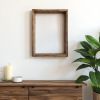10" X 10" Rustic Farmhouse Dark Gray Wood Shadow Box
