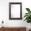 12" X 24" Rustic Farmhouse Rustic Black Wood Frame