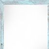 12" X 24" Rustic Farmhouse Light Aqua Blue Wood Frame