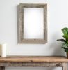 12" X 24" Rustic Farmhouse Gray Wood Frame