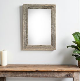 12" X 24" Rustic Farmhouse Gray Wood Frame