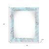Rustic Farmhouse Light Aqua Blue Wood Frame
