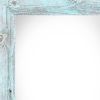 14" X 18" Rustic Farmhouse Light Aqua Blue Wood Frame