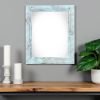 14" X 18" Rustic Farmhouse Light Aqua Blue Wood Frame